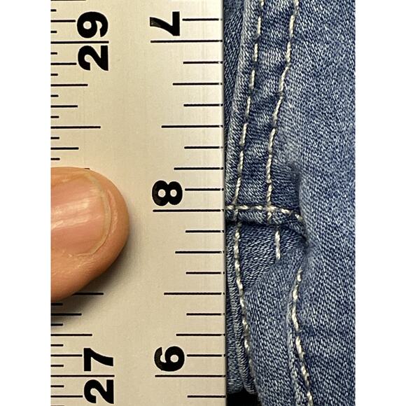 WallFlower Jeans Womens 3 Skinny Stretch Denim Double Button Mid Rise Y2K - Picture 7 of 15